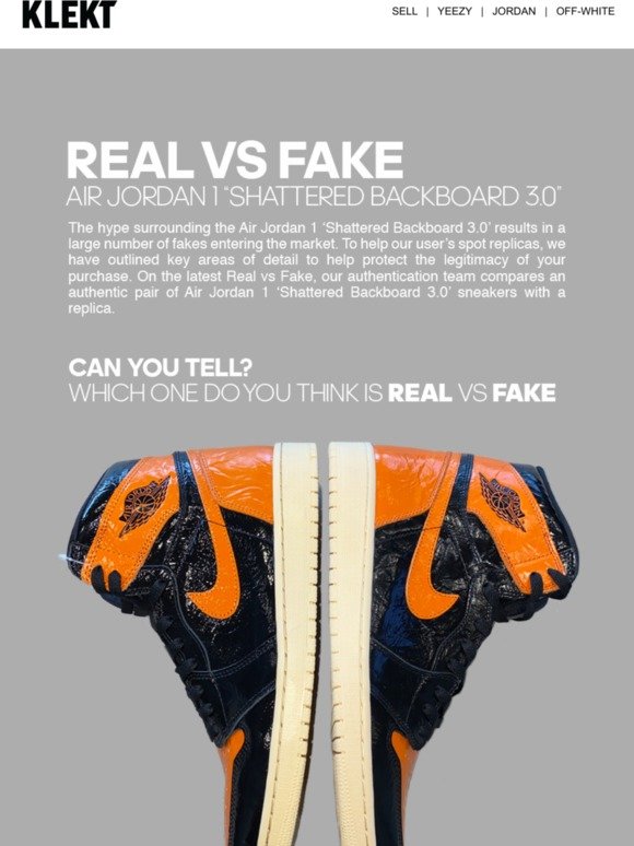 real vs fake jordan 1 shattered backboard