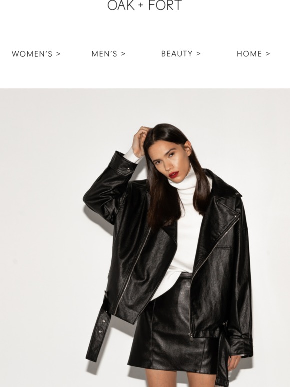 oak and fort leather jacket