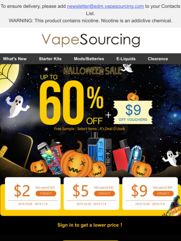 👻Halloween is fast approaching so that means brands have got some fiendishly... Smok RPM40, VOOPOO VINCI, Myvapors Roak