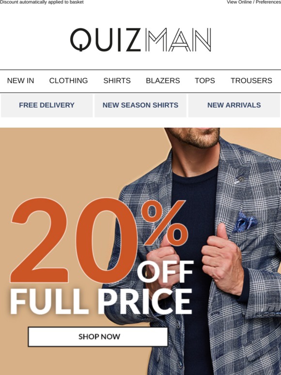 20% OFF full price 🔥