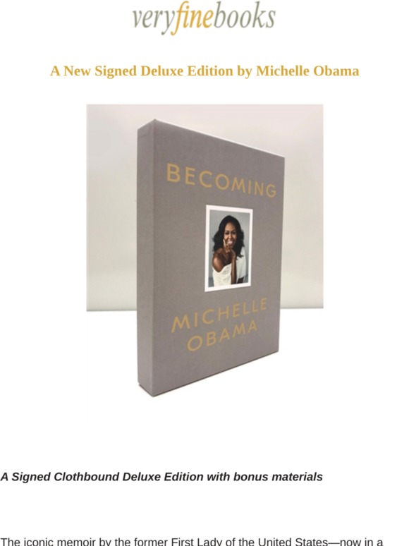 new by Michelle Obama - BECOMING  Signed Deluxe Edition