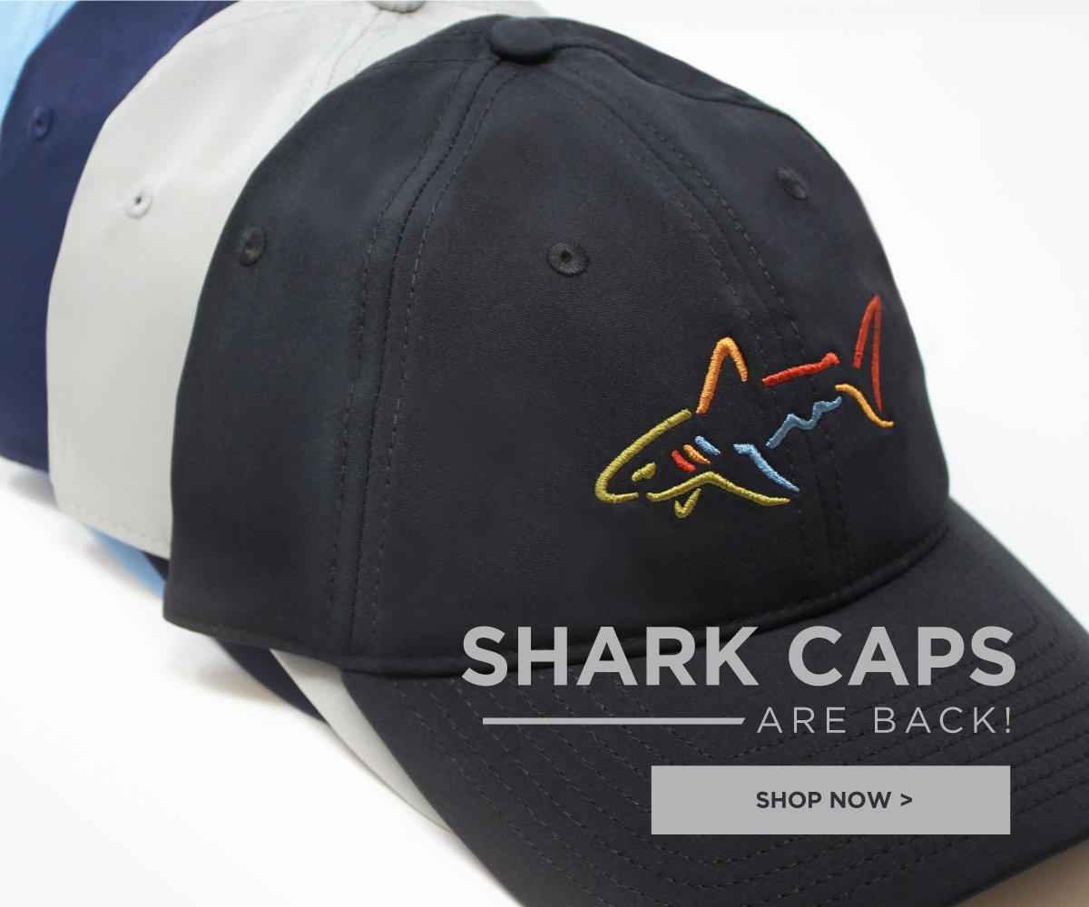 Greg Norman Collection: New Shark caps 