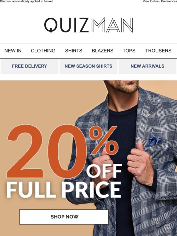20% OFF your new wardrobe essentials ⚡️