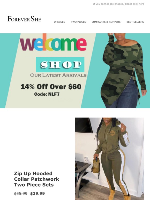 Thanks from Forevershe! You get 14% Coupon!
