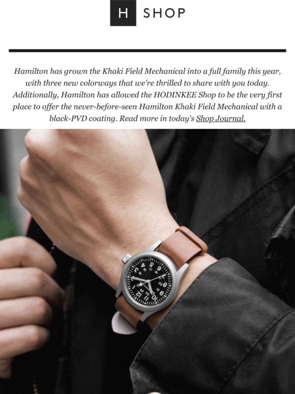 Hamilton khaki field mechanical hodinkee hot sale