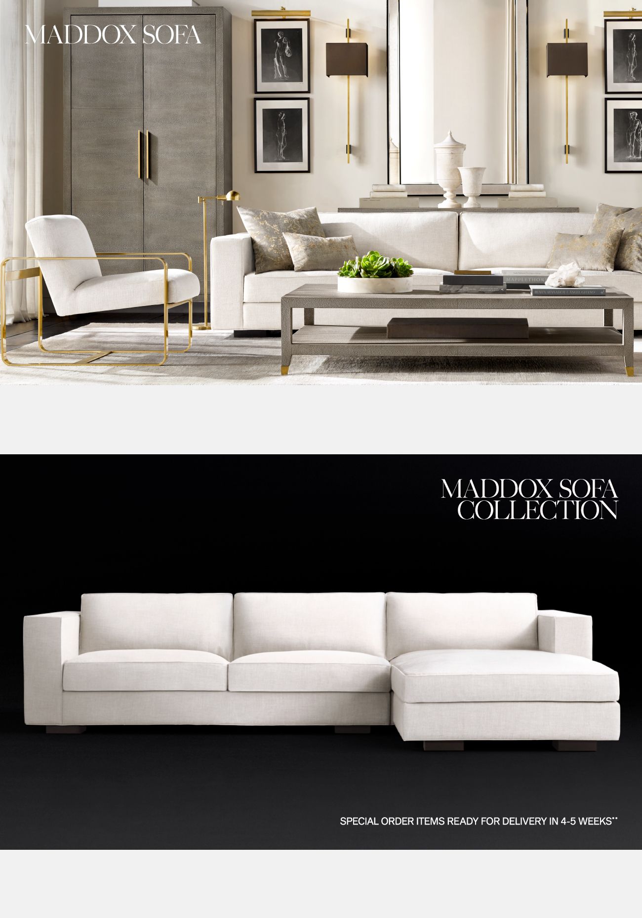 Restoration Hardware The Maddox Sofa Collection. Now in a SlimArm