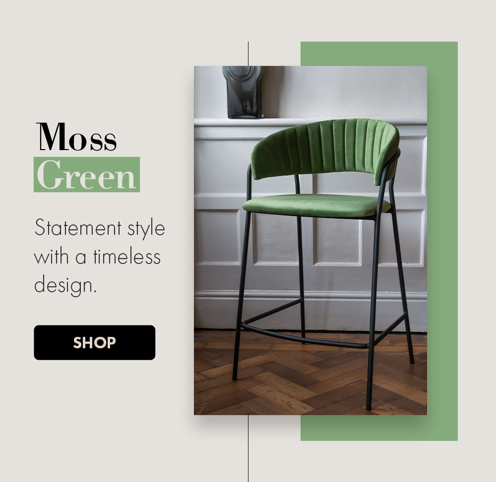 moss green bar stools