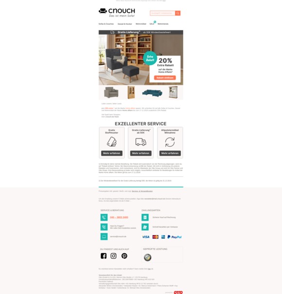 20% extra auf die Marke Home affaire sparen