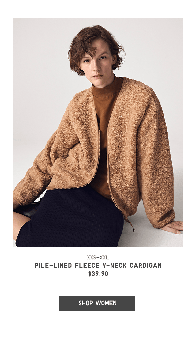 uniqlo pile lined fleece cardigan