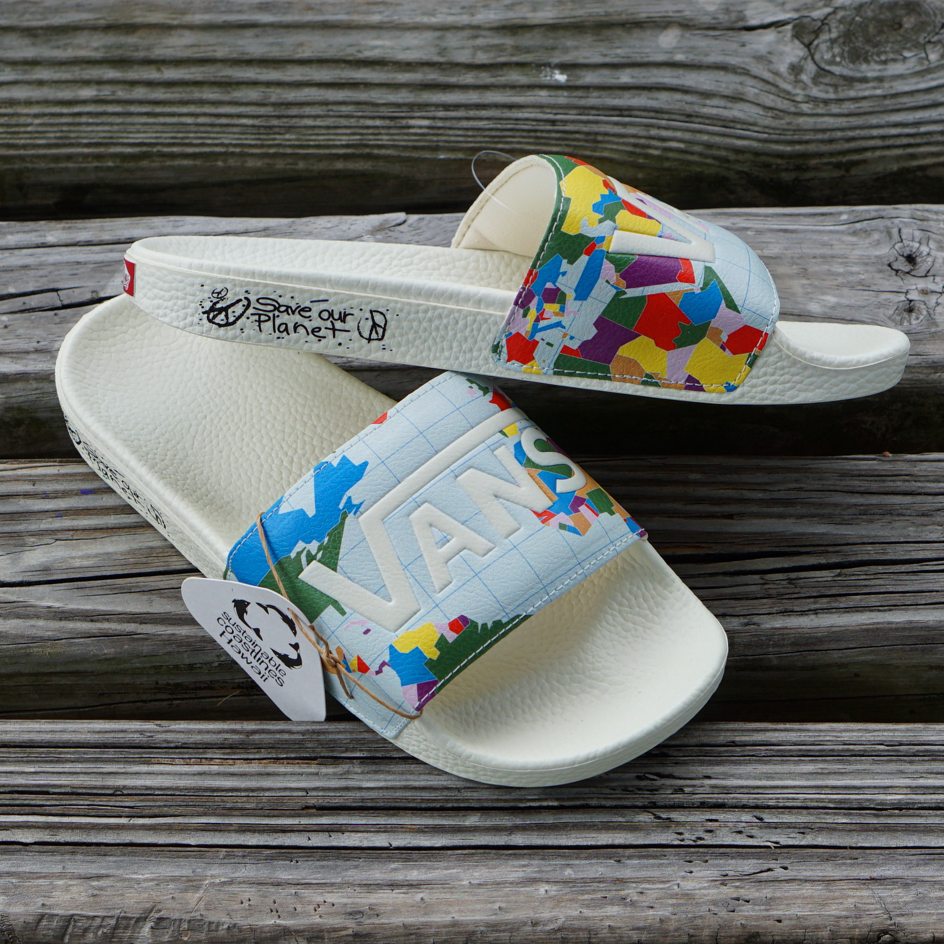 save our planet vans slides