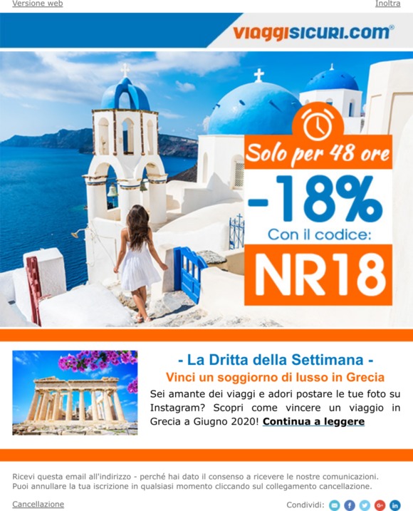 -18% sulle polizze e soggiorno gratis in Grecia