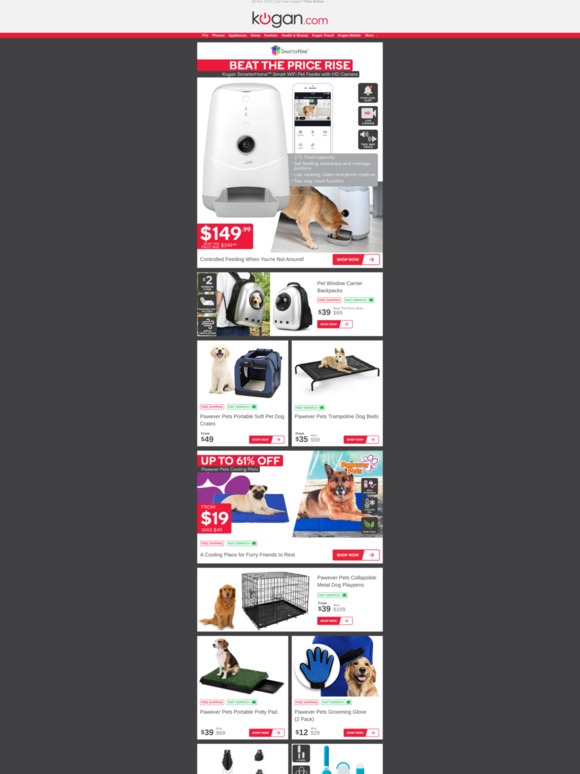 Smart WiFi Pet Feeder w/ Camera 149.99, Rising Soon! Milled