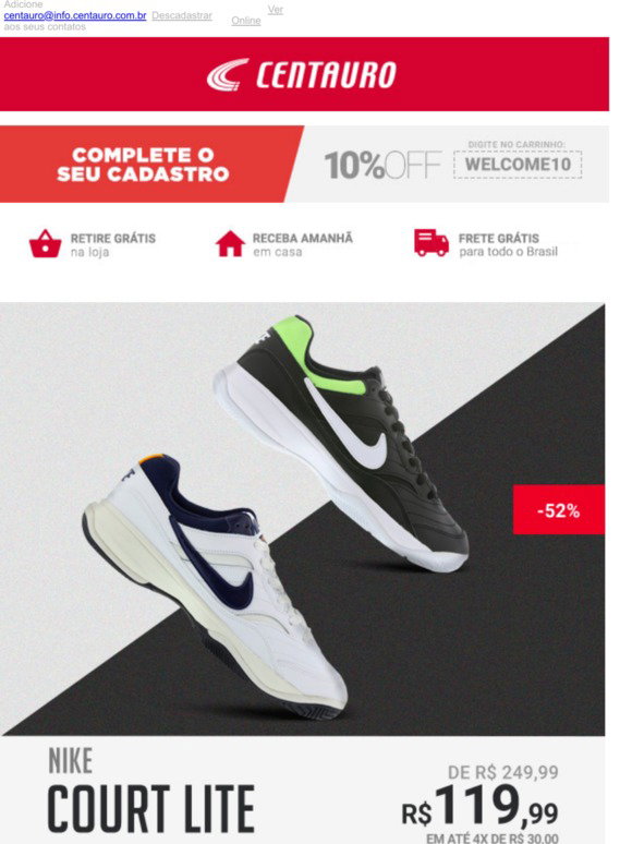 Centauro: Hoje tem CUPOM! Nike Revolution 5 por 199,99! | Milled