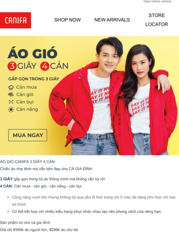 [HOT ITEM] ÁO GIÓ 3 GIÂY 4 CẢN - BẠN ĐÃ CÓ CHƯA?