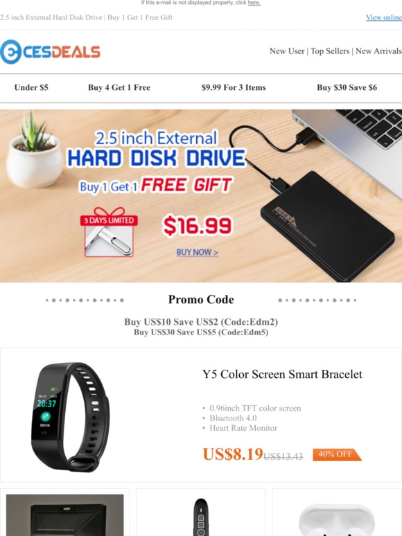 2.5 inch External Hard Disk Drive | Buy 1 Get 1 Free Gift