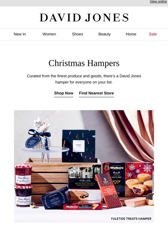 David Jones Christmas Hampers Milled