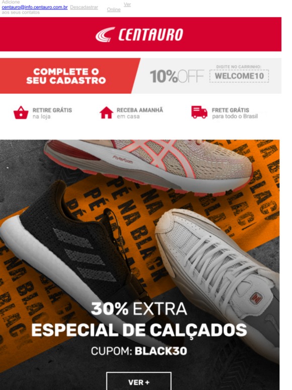 Especial calçados com 30% EXTRA!