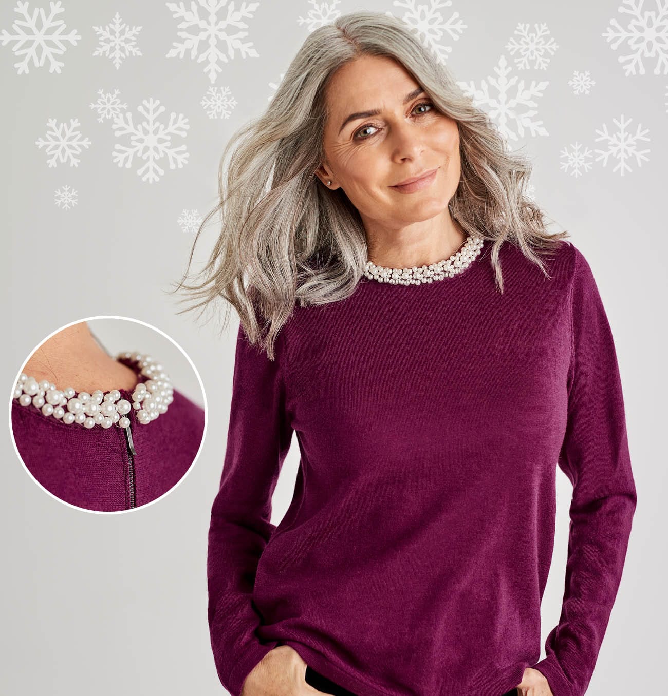ladies pearl jumper