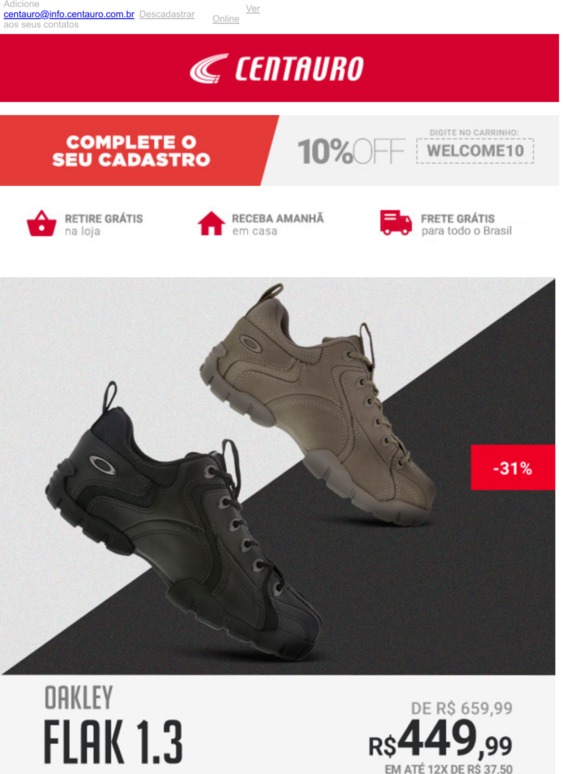 CUPOM para Nike Shox R4! Aproveite!