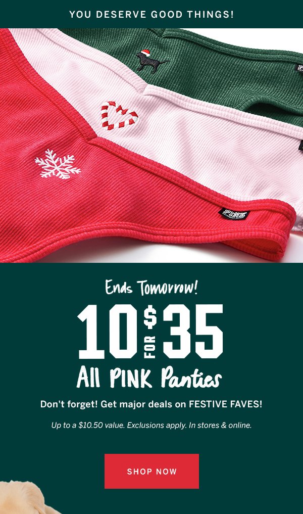 Victoria's Secret: 10 for $35 PANTIES Ends TOMORROW! | Milled
