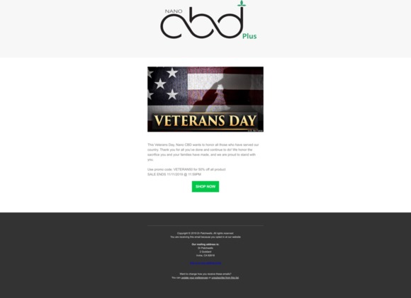 Nano CBD Thanks Our Veterans