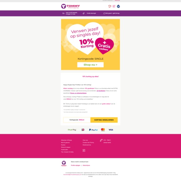 tommy 10 korting