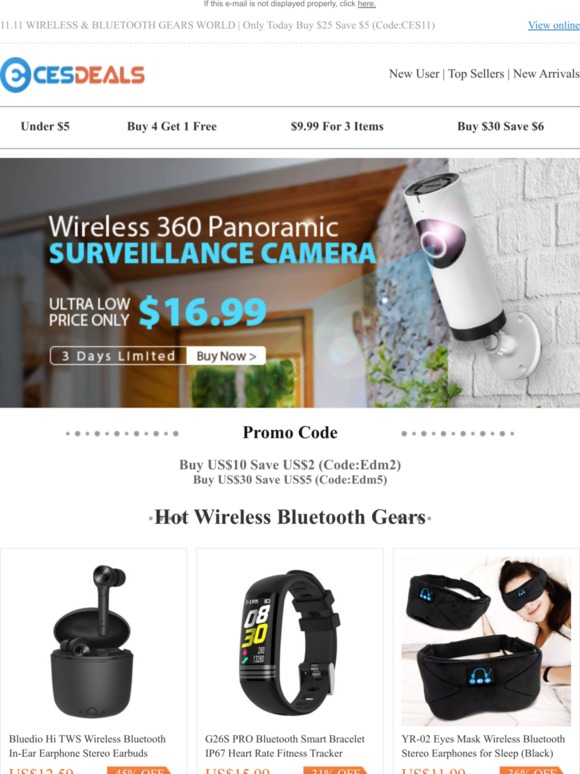 11.11 WIRELESS & BLUETOOTH GEARS WORLD | Only Today Buy $25 Save $5 (Code:CES11)