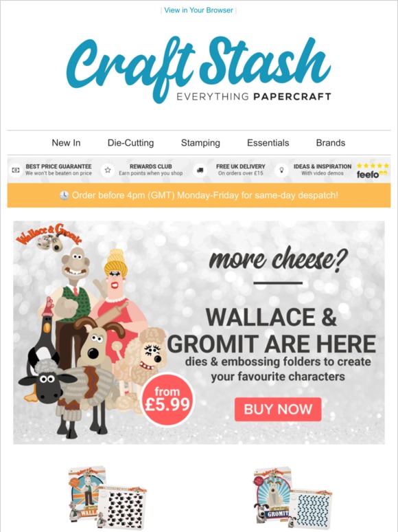 Craft Stash "Cracking cheese, Gromit!" Wallace & Friends Have Arrived