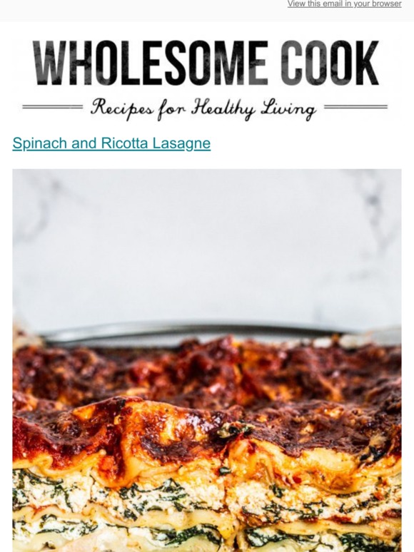 [New Post] Spinach and Ricotta Lasagne
