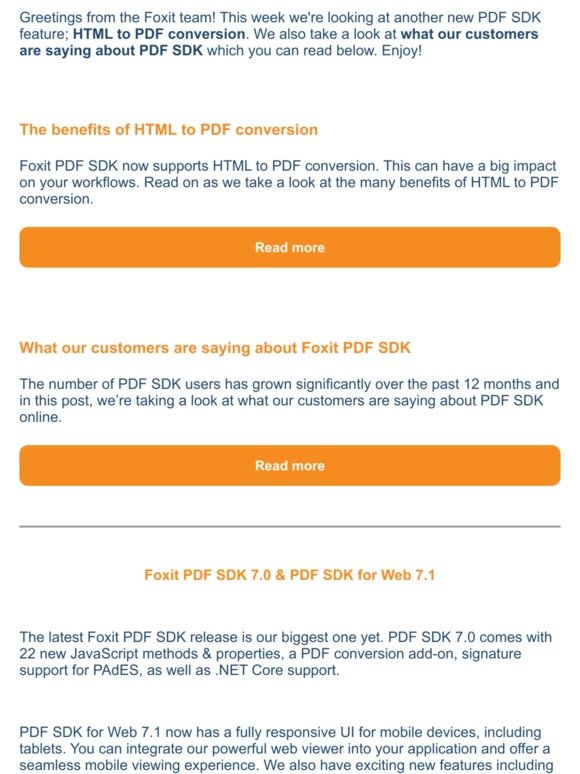 HTML to PDF conversion & PDF SDK customer reviews