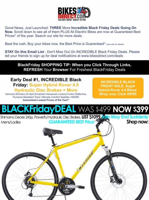 Bikes Direct Three More Incredible Black Friday Deals Start Now