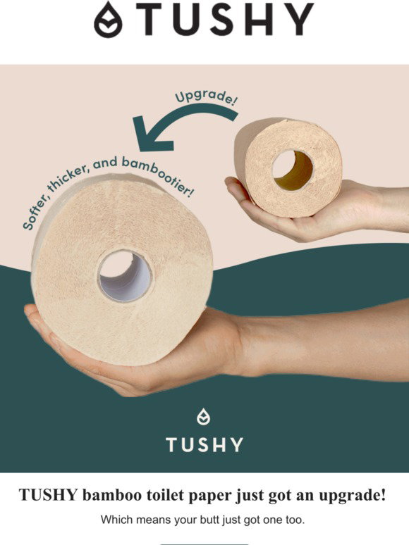TUSHY New and Improved Bamboo TP! Milled