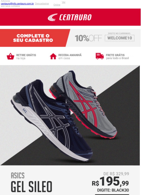 Asics Gel Sileo por 195,99! Por essa você não esperava!