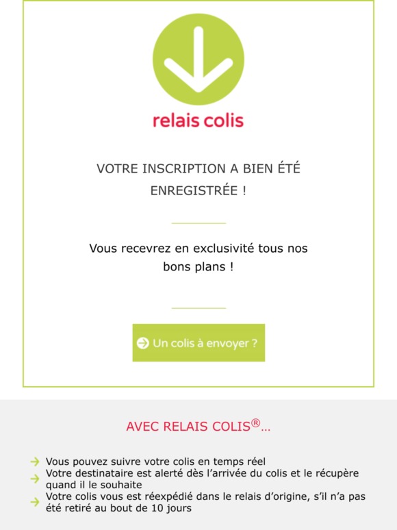 Votre inscription a bien été enregistrée !