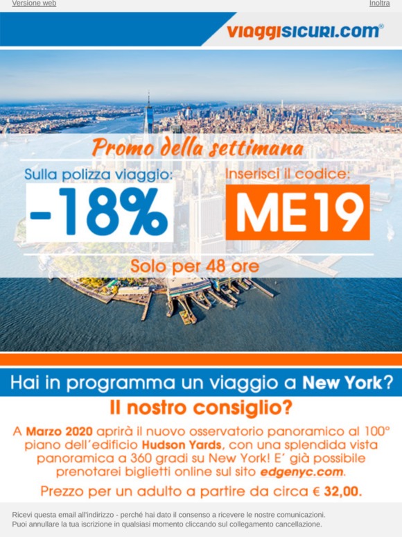 -18% sulle polizze e novità a New York nel 2020