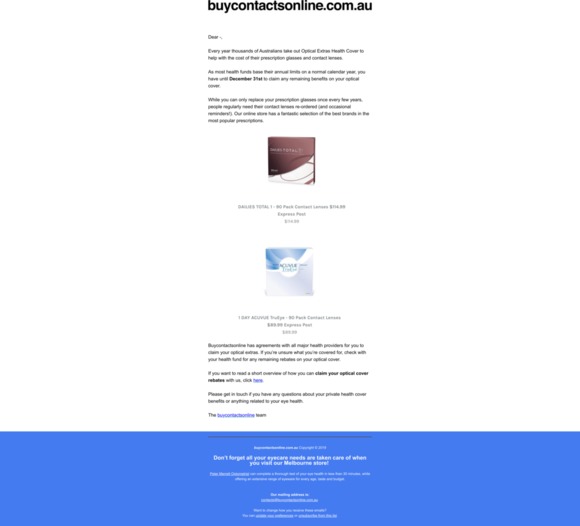 Use your remaining Optical Health Cover before December 31st