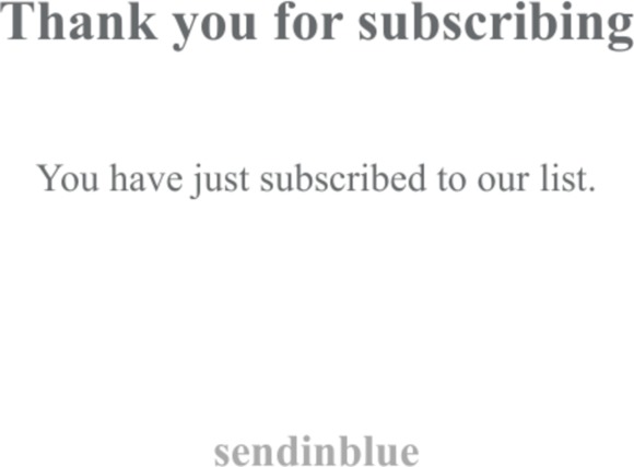 You are now subscribed!