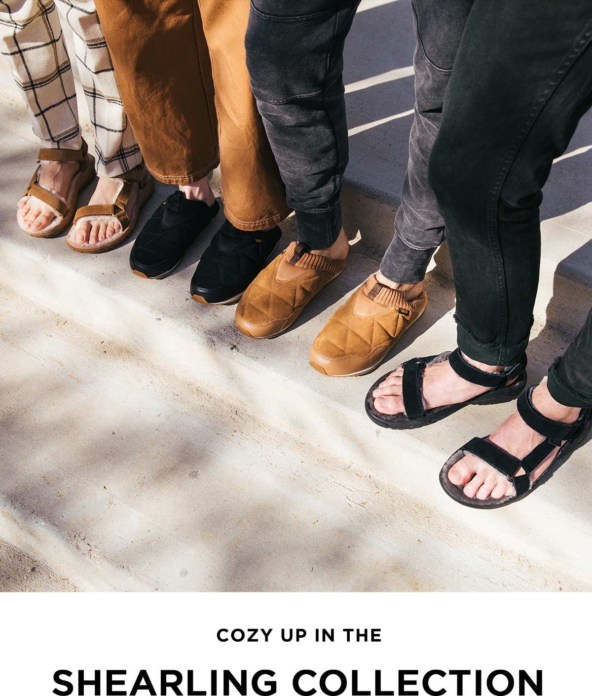 shearling tevas