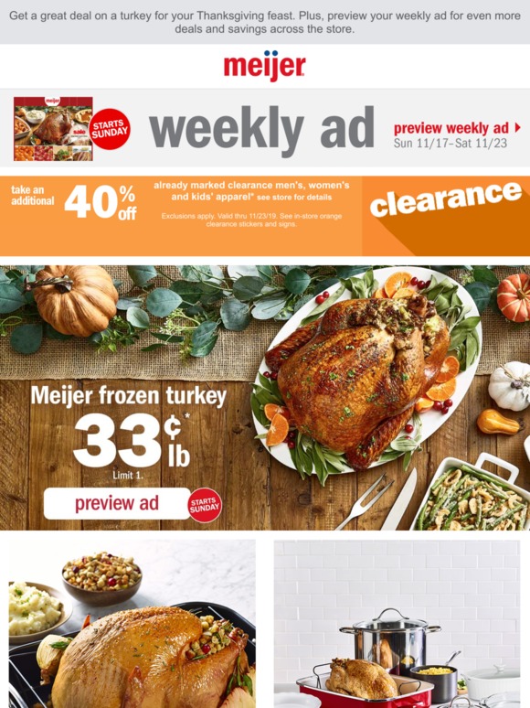 Meijer Save Big On Turkeys More Weekly Ad Deals Milled