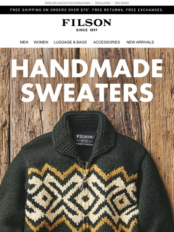 filson sweaters on sale