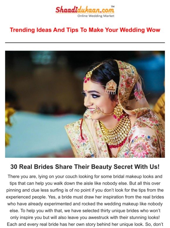 30 Real Brides Share Their Beauty Secret With Us!
