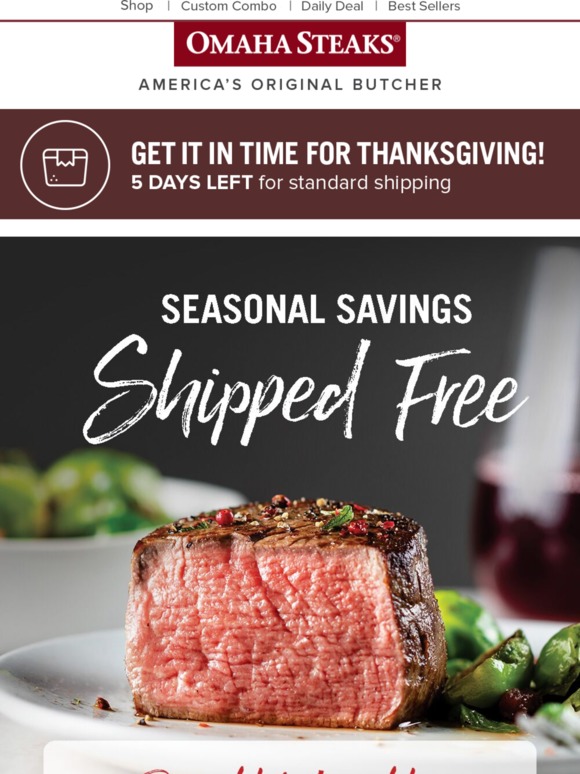 Omahasteaks.com Free Shipping