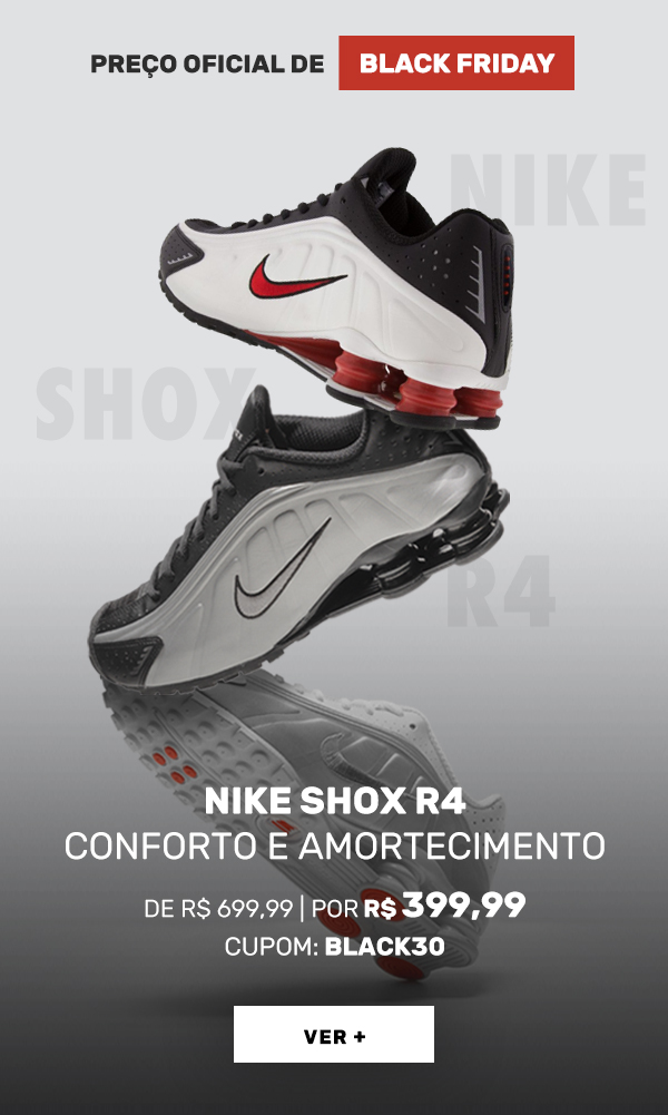 nike shox r4 branco centauro