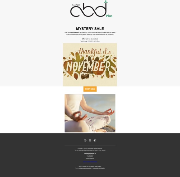 MYSTERY CODE TO SOLVE  promo code: NOVEMBER