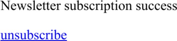 Newsletter subscription success