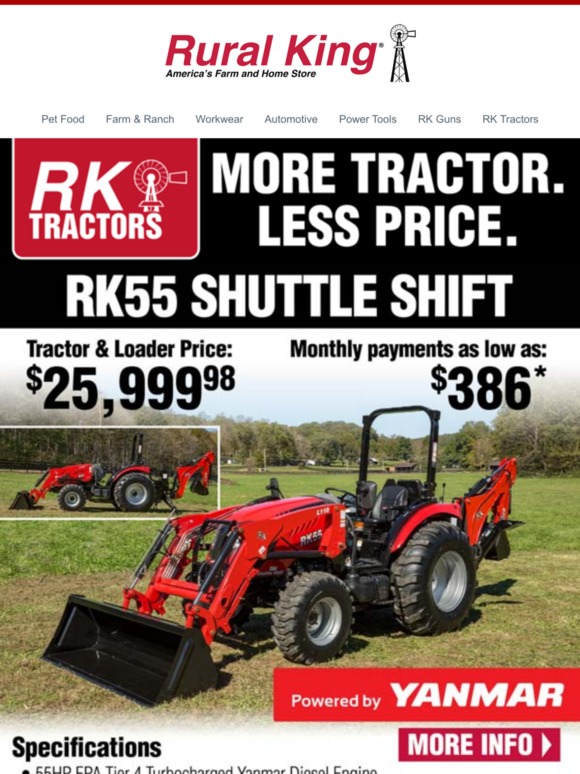 Rural More Tractor. Less Price. Milled
