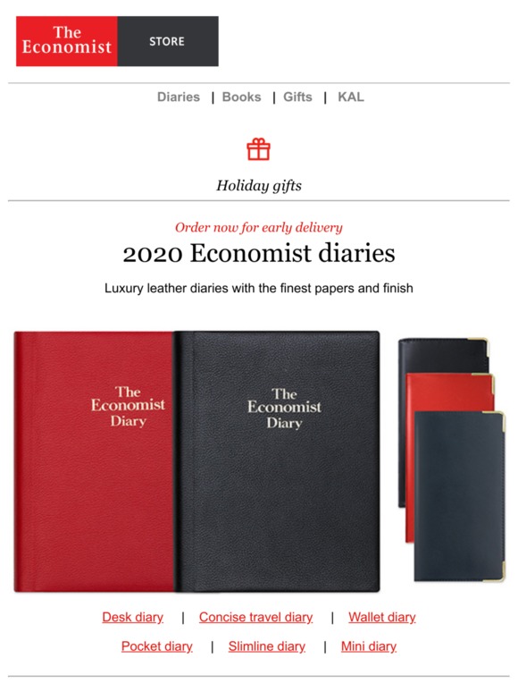 The Economist The Economist 2019 Holiday Gift Guide Diaries, Books