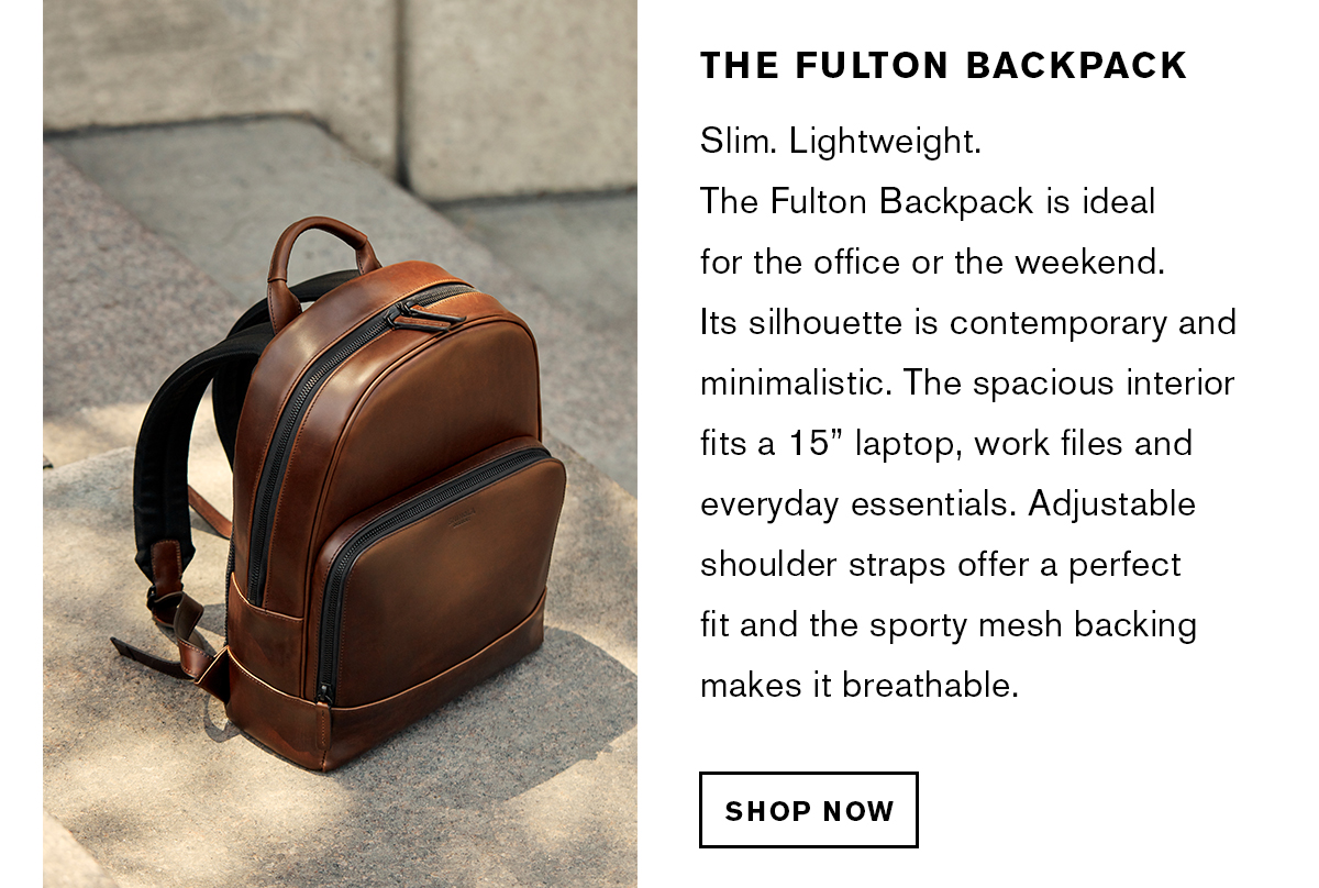 shinola leather backpack
