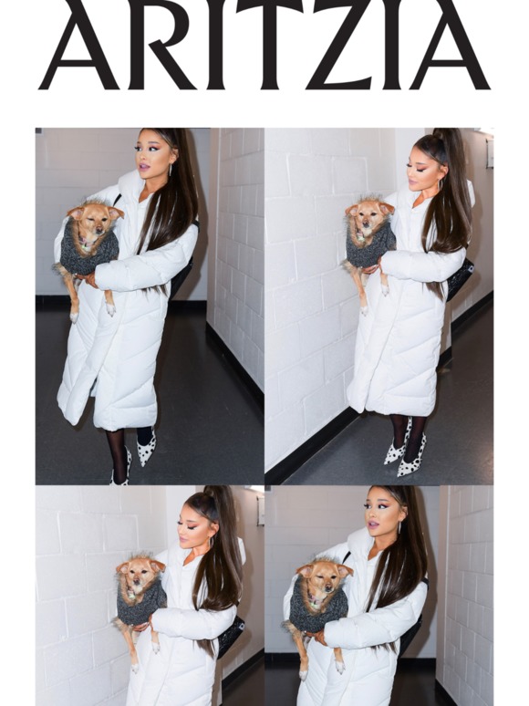 Aritzia Ariana Grande + The Duvet Coat = dreamy Milled