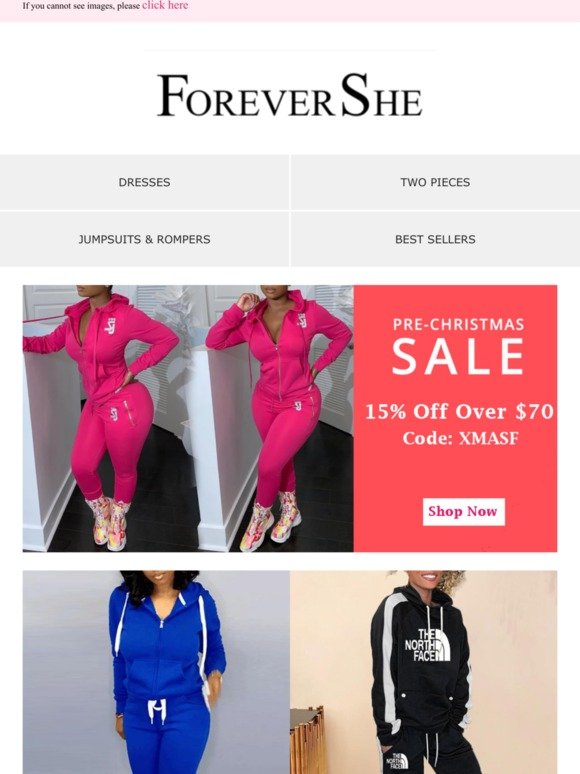 Thanks from Forevershe! You win 15% Coupon!